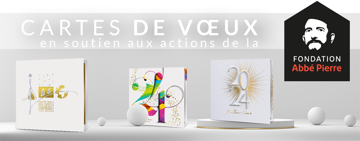 Cartes de vœux entreprises Fondation Abbé Pierre